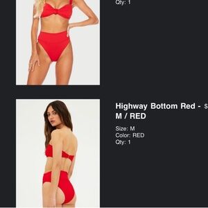 Beach Riot Red Bikini with Sleek Minimalist Design